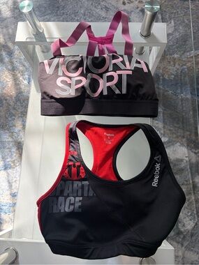 Victoria's Secret Black and Pink Sports Bra  & Reebok Spartan Race Sports Bra